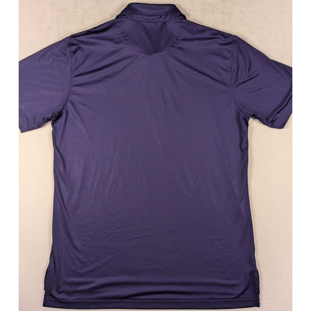 Peter Millar Summer Comfort Mens Purple Geometric Polo Shirt DXC Technology Med - Picture 3 of 7